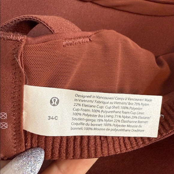 Lululemon Athletica | Energy Cross-Back Bra - Rust Orange - 34C - Picture 4 of 5